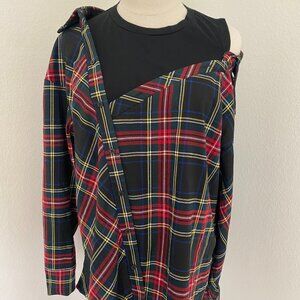 NWT maje Lazak Deconstructed Plaid Top - 1